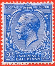 SG. 371 variety N21 (UNLISTED). 2½d Deep Bright Cobalt Blue. A fine UNMO B77126