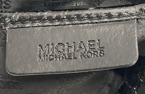 Michael Kors MK Black Croc Embossed Shoulder Bag - Picture 6 of 6
