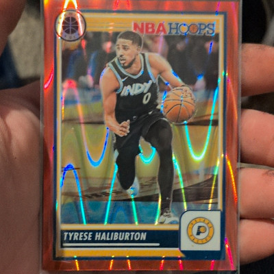 Panini 2023-24 NBA Hoops Premium Stock Tyrese Haliburton #201 Red Seismic /199