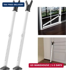 Door Stoppers Security Bar 2 Pack - Heavy Duty Door Jammer - Adjustable Sliding