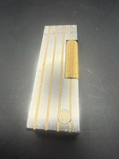 Vintage 1980s Dunhill Rollagas Bicolor Lighter Silver Gold Plated - For Service