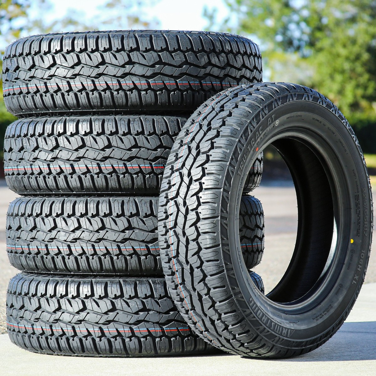225/65R17 106H XL Armstrong Tru-Trac AT | 4 Tires | Black Sidewall