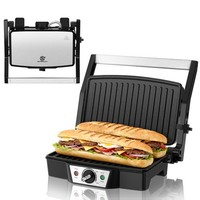 SUPERLEX XL Panini Press Sandwich Toaster & Health Grill | Non-Stick |Easy Clean