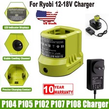 1X Charger For Ryobi 18V Li-ion Battery One P105 P102 P107 P108 P106 12V-18V