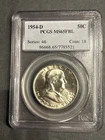 1954 D   PCGS  MS65FBL   Franklin Half Dollar, 50C