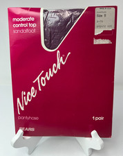 Vintage Sears Nice Touch Moderate Control Top Pantyhose Size B Amethyst