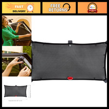 Magnetic Stretch-to-Fit Car Window Shades - Black, UV Protection, 1 Pack