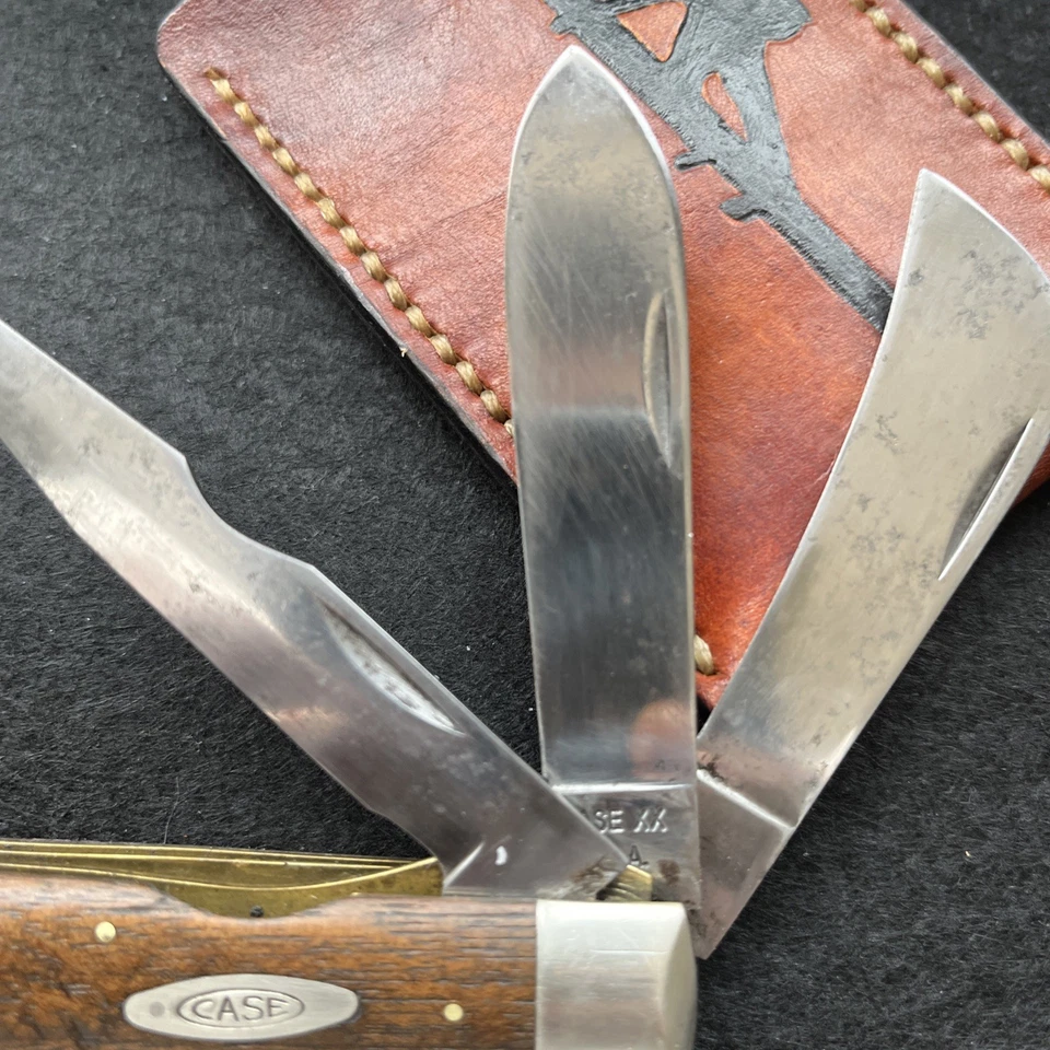 Faca eletricista Case XX Linesman com deslizamento de couro. Vintage - Imagem 3 de 4