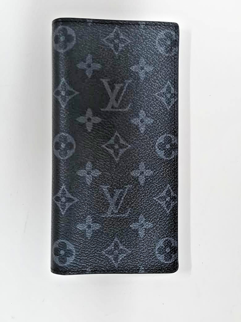 Louis Vuitton Monogram Eclipse Brazza Canvas Long… - image 1