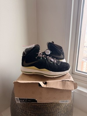 Nike LeBron 10 X EXT QS Mint Black Suede 11.5. 607078-001