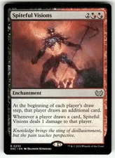 SPITEFUL VISIONS #233 (RARE) MTG COMMANDER: DUSKMOURN: HOUSE OF HORROR