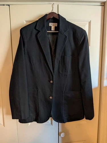 Duluth trading co presentation jacket duck canvas blazer with shoulder pads -L - product listing photo