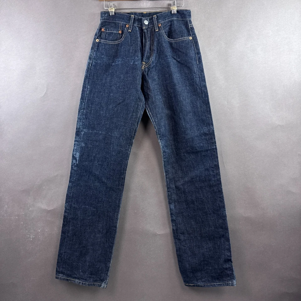 Levis 501 Jeans Mens 28x34 Blue Japanese Selvedge Green Line Raw Pant (Tag29x36) - Image 2 of 4