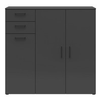 Sideboard - Anthrazit - 115 Cm Hoch Sideboard Kommode Tv Sideboard