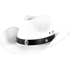 White Cowboy Hat Adult Size fits Most Western Party Supplies and Decorations