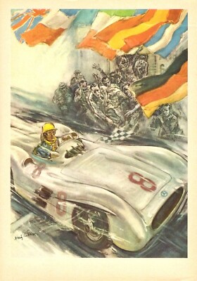 Poster Mercedes-Benz Auto 1955 - Reuz - Haute Qualité 40x60cm - Reproduction D'affiche Vintage