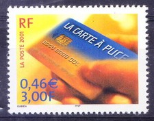 France 2000 MNH, Smart card, Invented by Giesecke & Devrient of Germany   