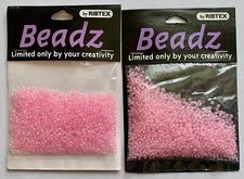 NEW Ribtex Pink Seed Bead 25g By Ribtex Lot of 2