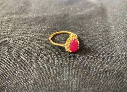 Anillo de plata esterlina 925 para mujer, anillo de piedras preciosas rubí de 4,25 quilates enchapado en oro 14 K - Imagen 2 de 5