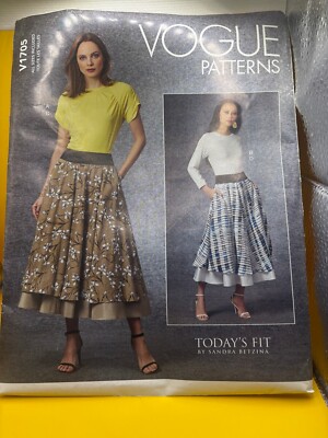 Voguen Pattern #R1705 MISSES TOP SKIRT ALL SIZES Lining Full Flare Betzina NEW