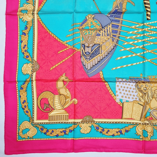 RARE VINTAGE HERMES Silk Scarf "Les Bissone de Venise" Carre 90 by Annie Faivre - Picture 8 of 15