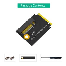 2230 to 2280 SSD Hard Board for NVME M-Key M.2 PCIE4.0 Right Angle Adapter Card