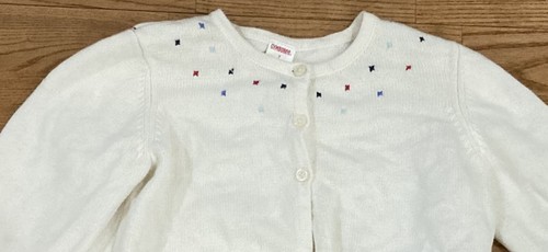 Girls Gymboree White Tulip Cardigan Size 7 EUC - Picture 2 of 5
