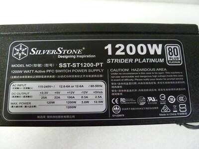 SILVER STONE SST-ST1200-PT 1200W STRIDER 80+ PLATINUM POWER SUPPLY