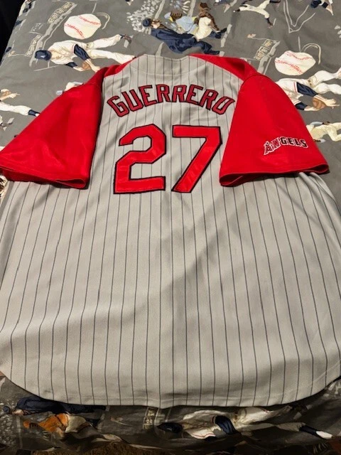 Винтажные Nike Vladimir Guerrero 27 Anaheim Angels для взрослых XXL серые и красные. - Изображение 2 из 2