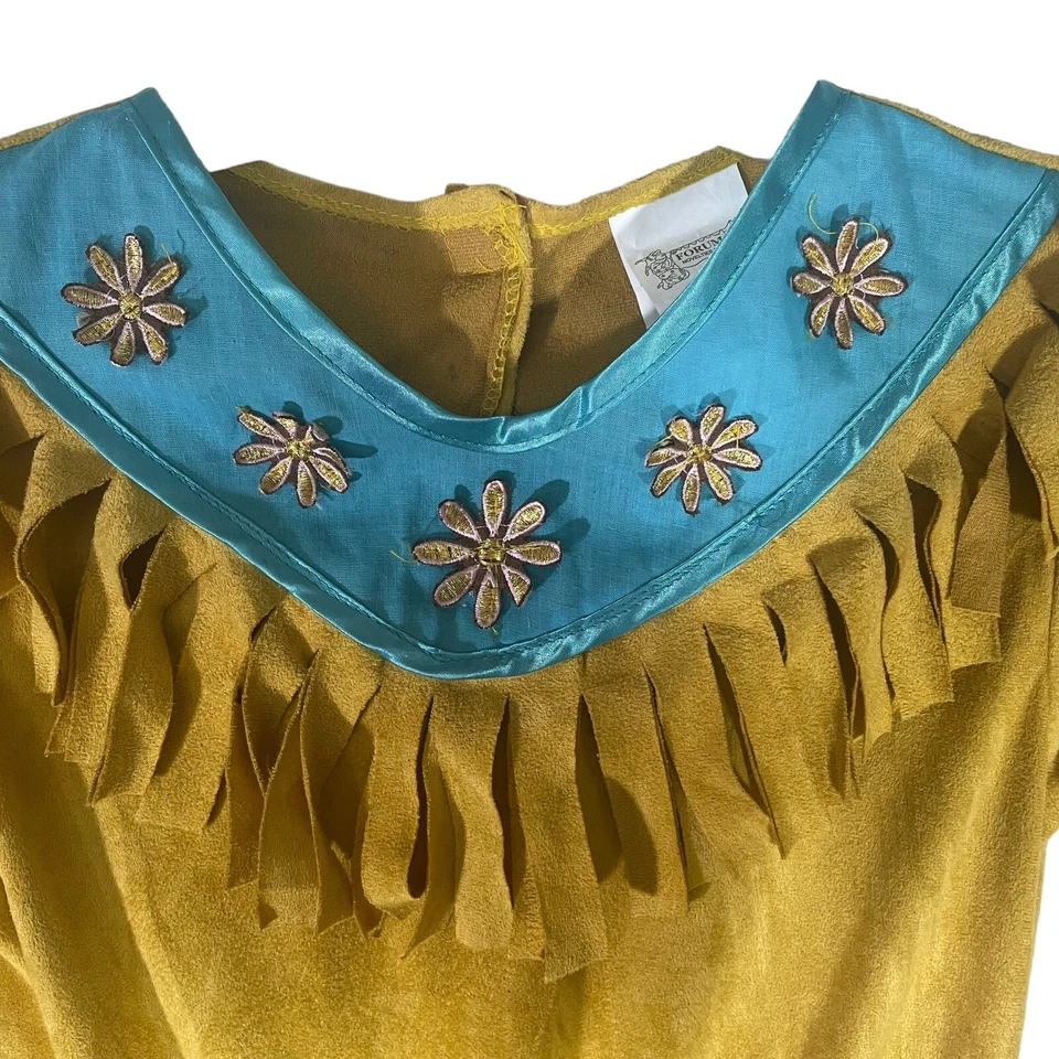 Pocahontas Costume Girls L 12/14 Indian Dress Halloween Forum Novelties - Image 3 of 4