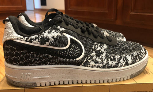 Nike AF1 Crater Flyknit Next Nature Black White DM0590 001 Men's Size 9.5 | eBay