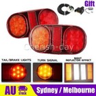 <!--F#f_0-->14-LED Trailer Tail Light KIT Pair 8m 5 Core Wire Caravan UTE 7 Pin flat plug AU<!--F/-->