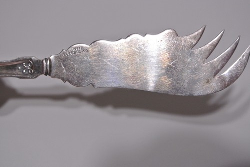 Humboldt by Wood and Hughes Sterling Silver Cheese Knife BC 3-Prongs - 6 3/8" - Picture 6 of 9