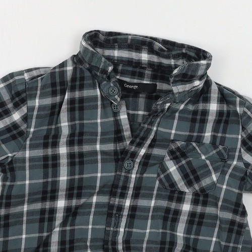 George Boys Grey Check Cotton blend Size 2-3 Years - Picture 10 of 12