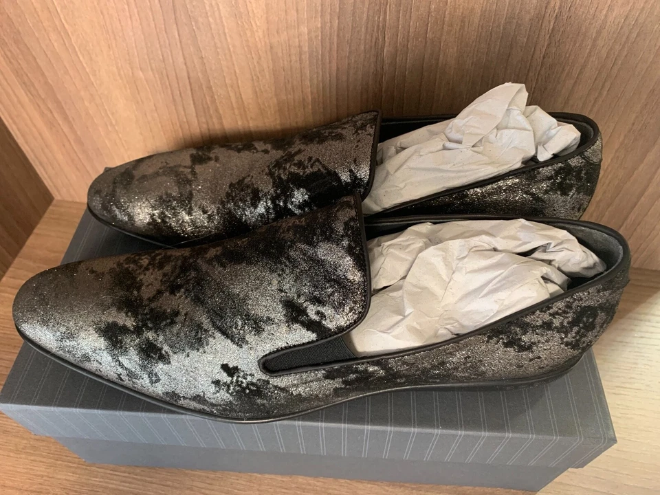 Мужские Giovanni Conti серый вечеринки туфли Великобритании 11 США 12 замшевые мокасины поскользнуться на новый Италии - Изображение 4 из 4