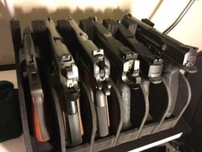 Gun Storage Rack 6 Pistol Rest Revolver Safe Holder Stand Handgun Case Organizer