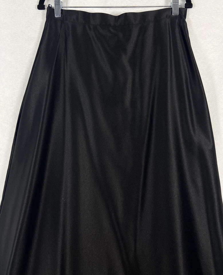 Tadashi Collection Maxi Skirt Women’s 12 Black A-Line Satin NWOT - Image 2 of 4