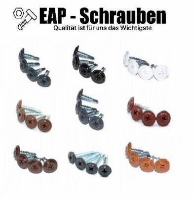 Flachrundkopf, Selbstschneidend, Blechschraube verzinkt, lackiert 4,2 mm 50 Stk 