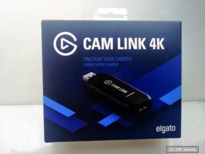 Elgato 10GAM9901 Cam Link 4K Live-Streamen und Aufnehmen mit DSLR, NEU, SOFORT