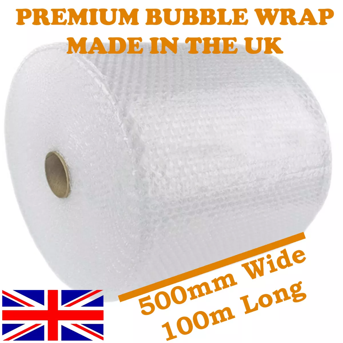 100 METRE ROLL OF NEW AND HIGH QUALITY BUBBLE WRAP 500mm x 100m / STRONG