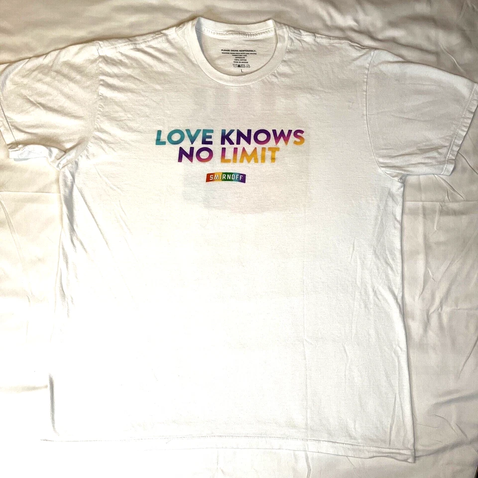 Camiseta Vodka Smirnoff Pride Love Knows No Limits Doble Cara Blanca Talla L Foto 2 de 4