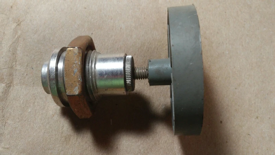 15/16" Chrome Push-to-Reset Button Mounted on 1-7/8" Spring-loaded Shaft - New - Image 2 of 4