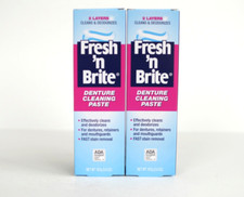 Fresh N Brite Denture Cleaning Paste 3.8 Oz Exp 04/2027 Lot of 2