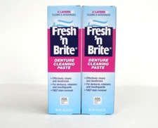 Fresh N Brite Denture Cleaning Paste 3.8 Oz Exp 04/2027 Lot of 2
