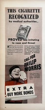 1943 Phillip Morris “This Cigarette Recognized By Medical Authorities” Print Ad
