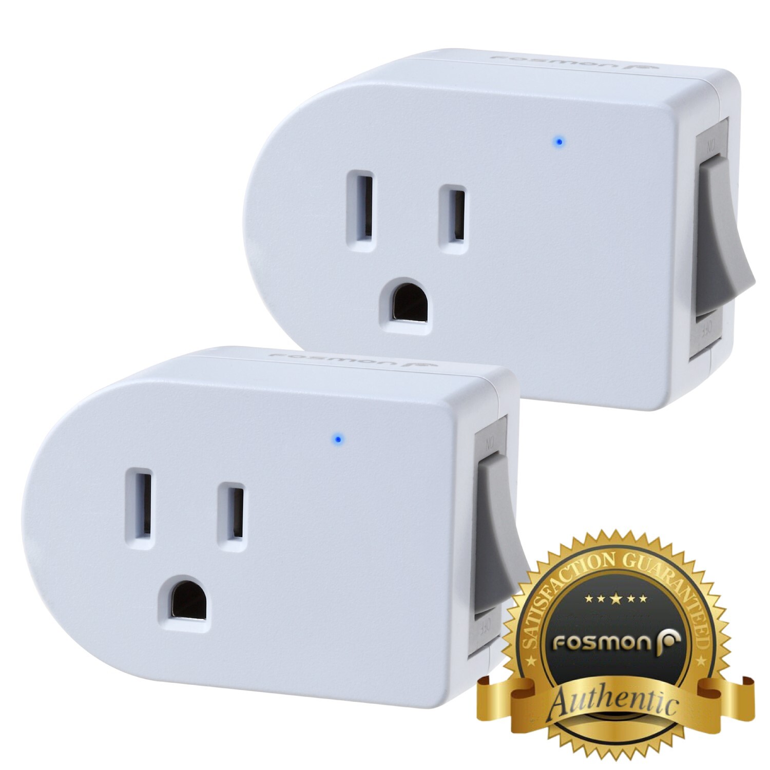 [2 PACK] Grounded AC Power ON/OFF Switch 245J Surge Protector Outlet ...