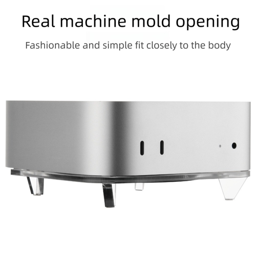 Transparent Host Bracket Acrylic Desktop Storage Base for Mac mini M4 - Afbeelding 6 van 7