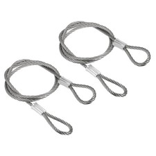Edelstahl Kabel 2 Packung PVC Beschichtet 15/64" Draht Seil f&uuml;r Lichter 3.3ft
