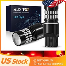 2 PC 7443 7440 Super Red Flash Strobe Blinking Tail Brake Stop LED Light Bulb E