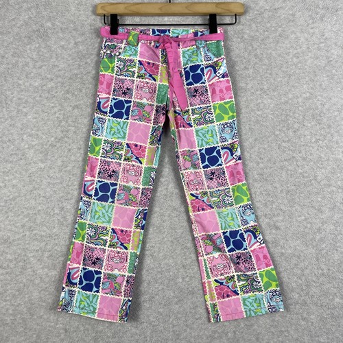 Lilly Pulitzer Patchwork Pants Girls Size 6 Colorful Resort Preppy Dopamine